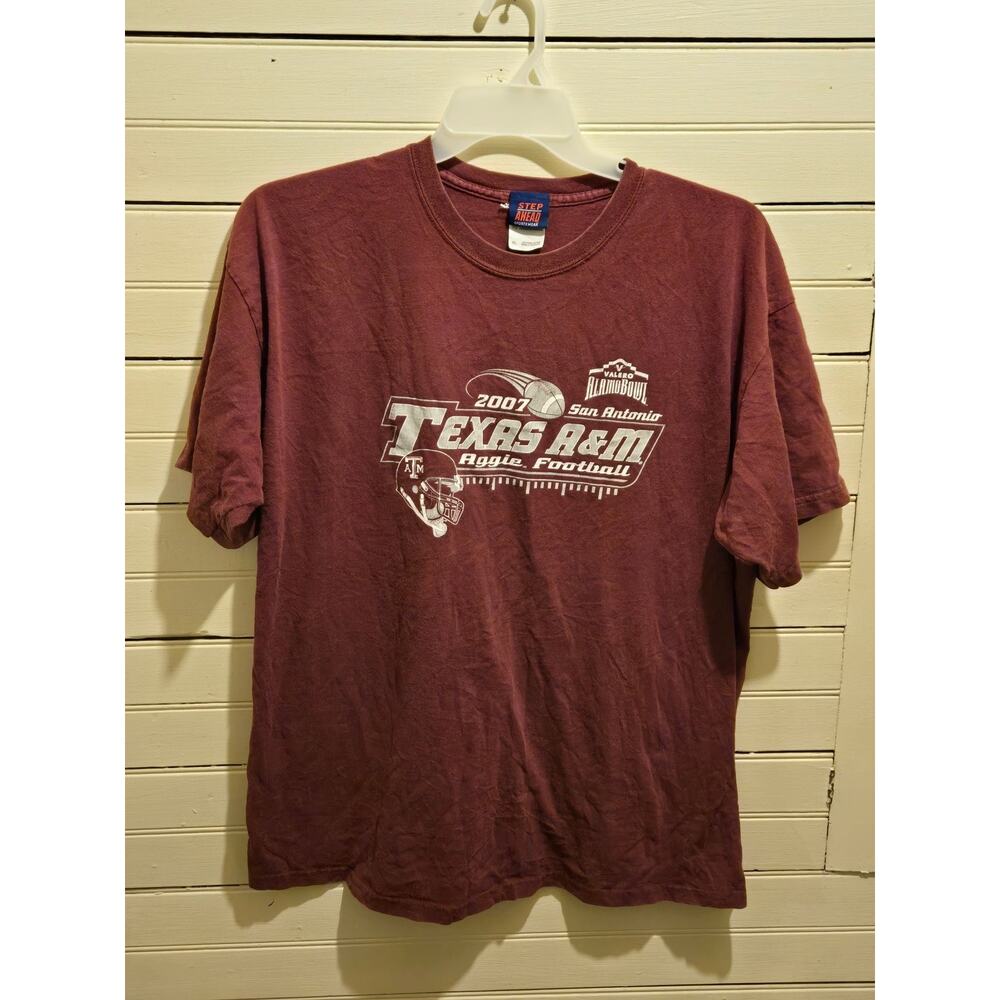 Step Ahead T-Shirt Mens XL Texas A&M Aggie Football 2007 Alamo Bowl Vintage